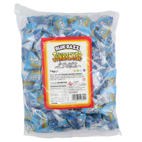 Blue Raspberry Jawbreaker Singles 1kg Bulk Bag