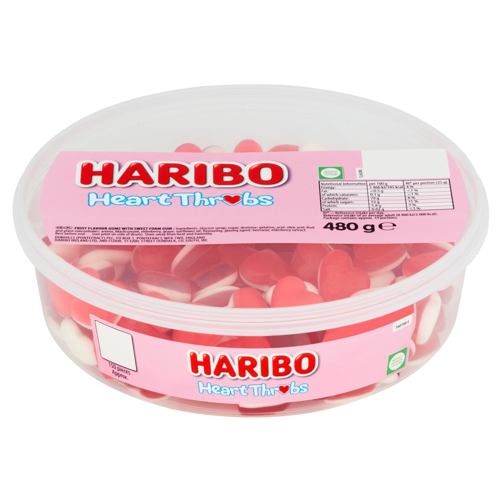 Haribo Heart Throbs Tub